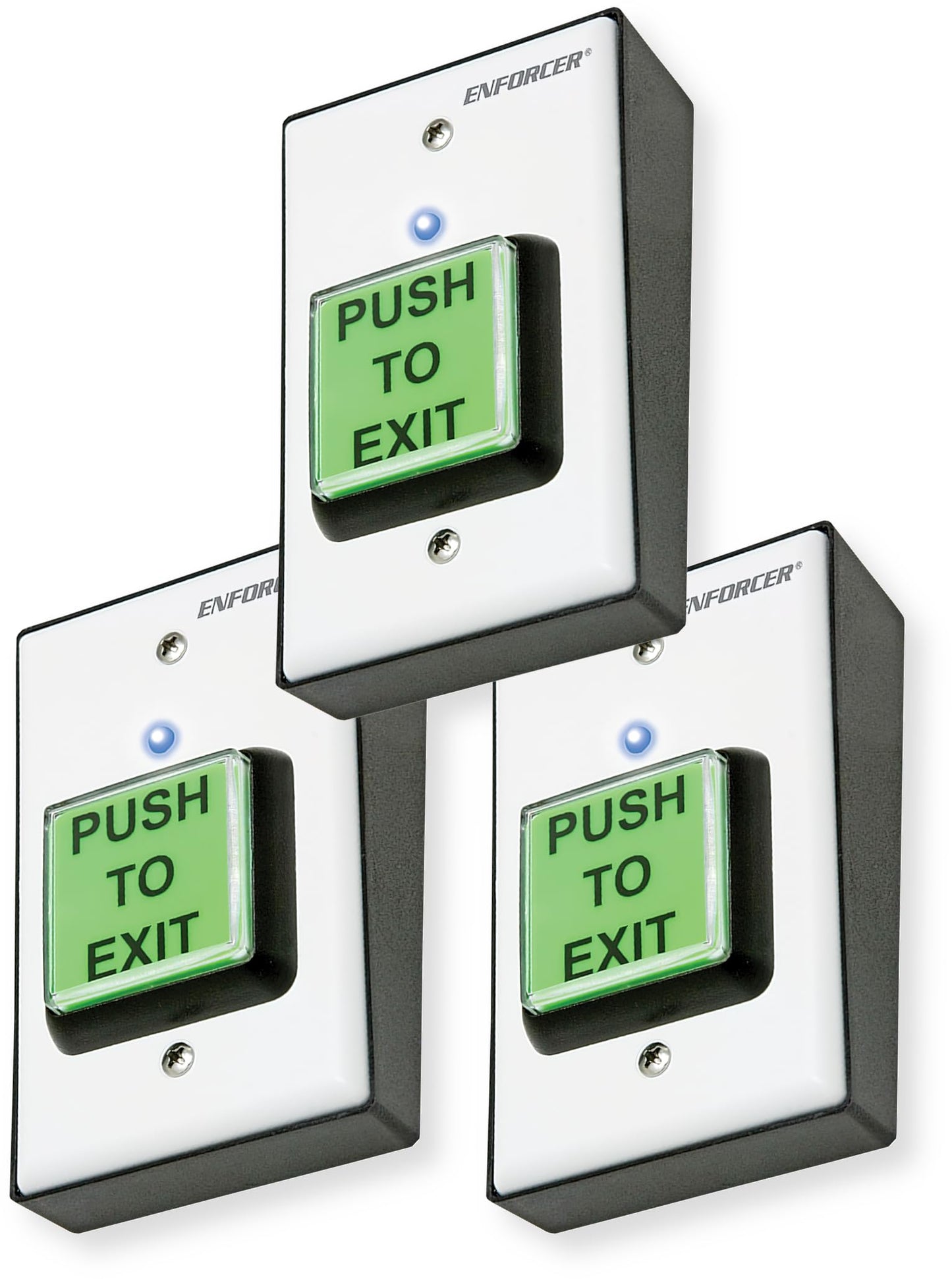 Seco-Larm SD-862T-GWSQ Pack of 3 Enforcer Wireless Desktop Transmitters, Access Control, Push to Exit Button, Battery Powered, No Wiring, 250ft Range