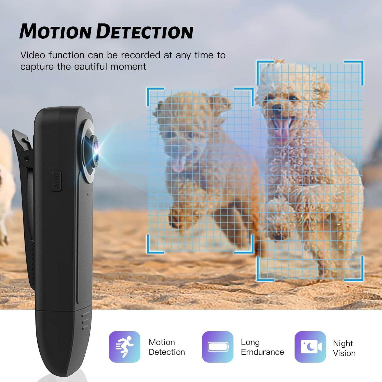 Mini Body Cameras With Audio And Video Recording, POV Camera with 64G Card Body Worn Cam ,Wearable Patrol Video Recording Camcorder With Night Version