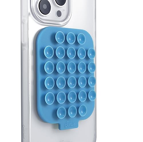Sonix | Magnetic Silicone Suction Cup Phone Mount for iPhone | Compatible with MagSafe | Light Blue