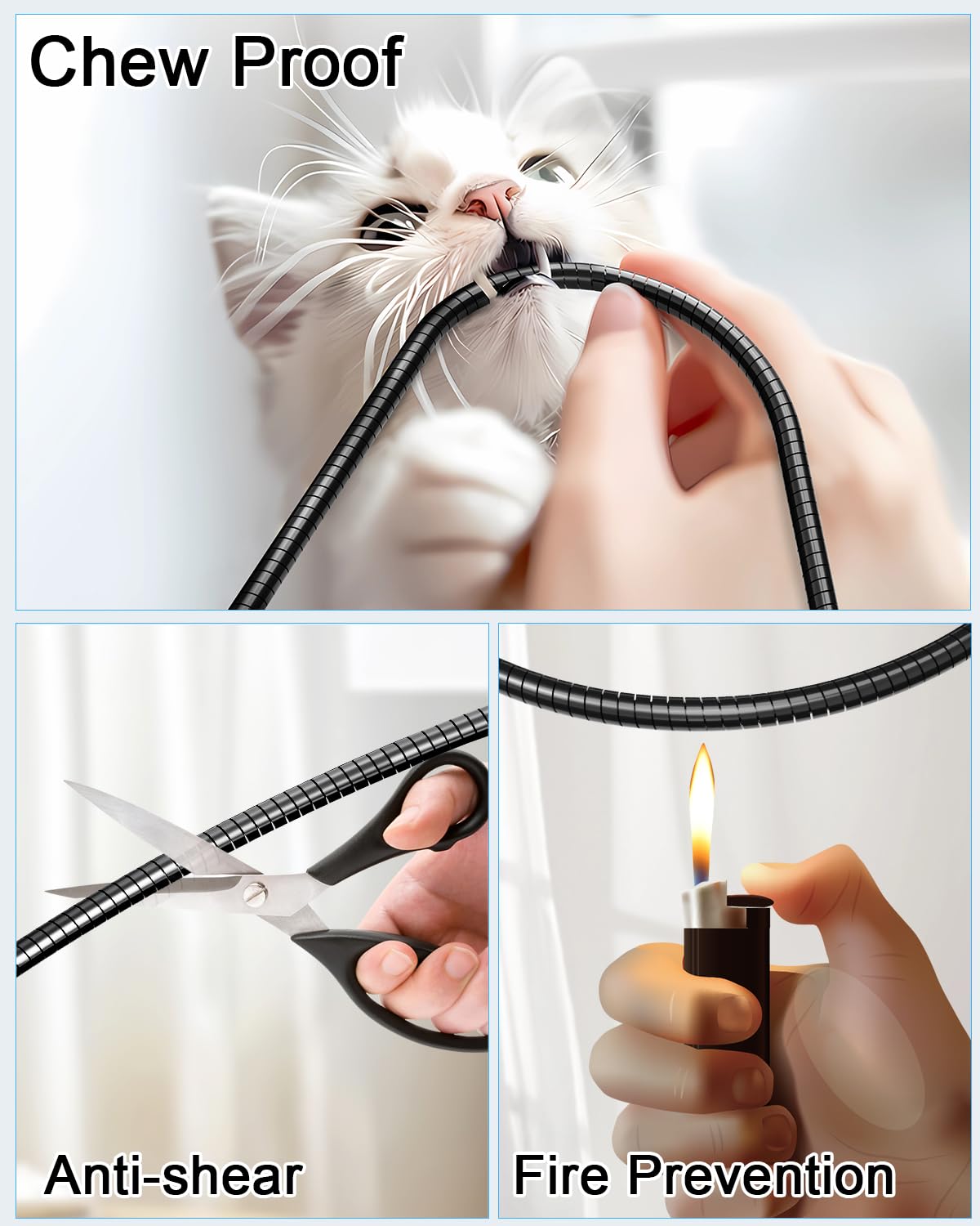 Metal Braided USB-C to USB-C Cable 6.6ft, 60W PD Fast Charging & Data Sync, Tangle-Free Indestructible Charger Cord, Cat & Dog Chew Proof Charger Cord