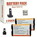 HIECTPRO HHR-P107 NI-MH Rechargeable Battery 3.6V 650mah 2Pack NiMH Cordless Telephone Batteries for Panasonic Cordless Phones