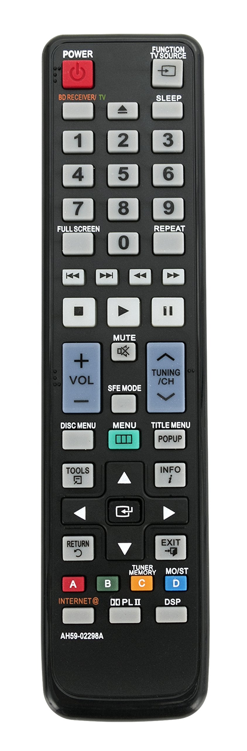AH59-02298A Replaced Remote fit for Samsung Blu-ray HTC5500 HTC5500/NWT HTC5500/SAH HTC5500/XAA HTC5500/XAC HTC5500/XAO HTC5500/XAX HTC5500/XAZ