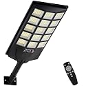 Oneluner Solar Lights Outdoor Waterproof, 6500K Dusk to Dawn Solar Street Light Motion Sensor with Remote, LED Security Flood Light for Outside Garden