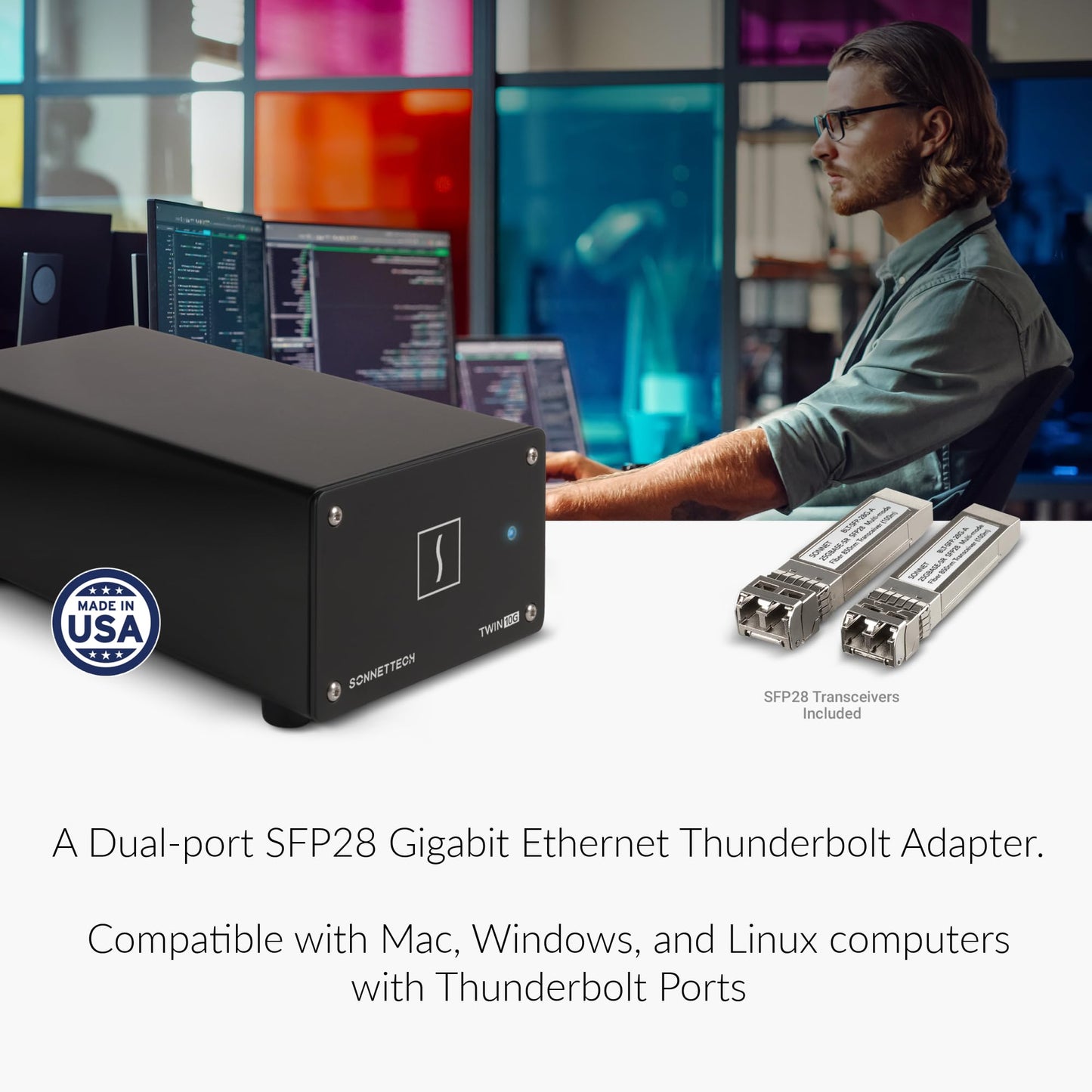 Sonnet Twin10G SFP28 Thunderbolt Adapter