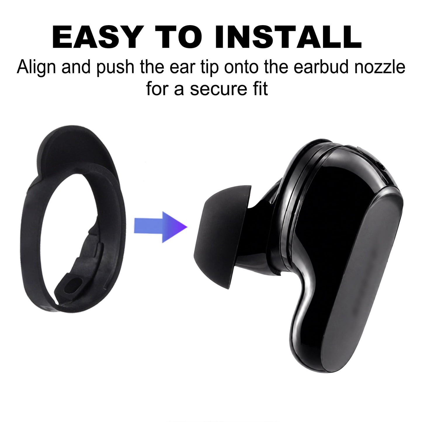 XMTYAN Replacement Ear Tips Compatible with Bose QuietComfort Ultra Earbuds (2023 & 2nd Gen 2025), Anti-Slip Silicone Wingtip Covers Eartip