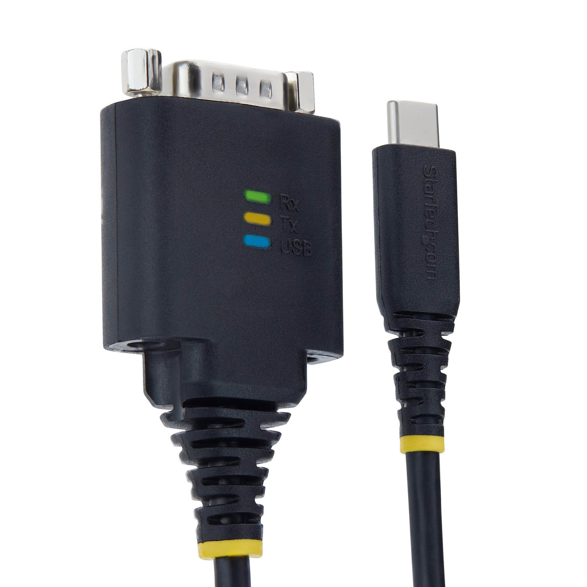 StarTech 1ft (30cm) USB-C to Serial Adapter Cable, COM Retention, FTDI Chip