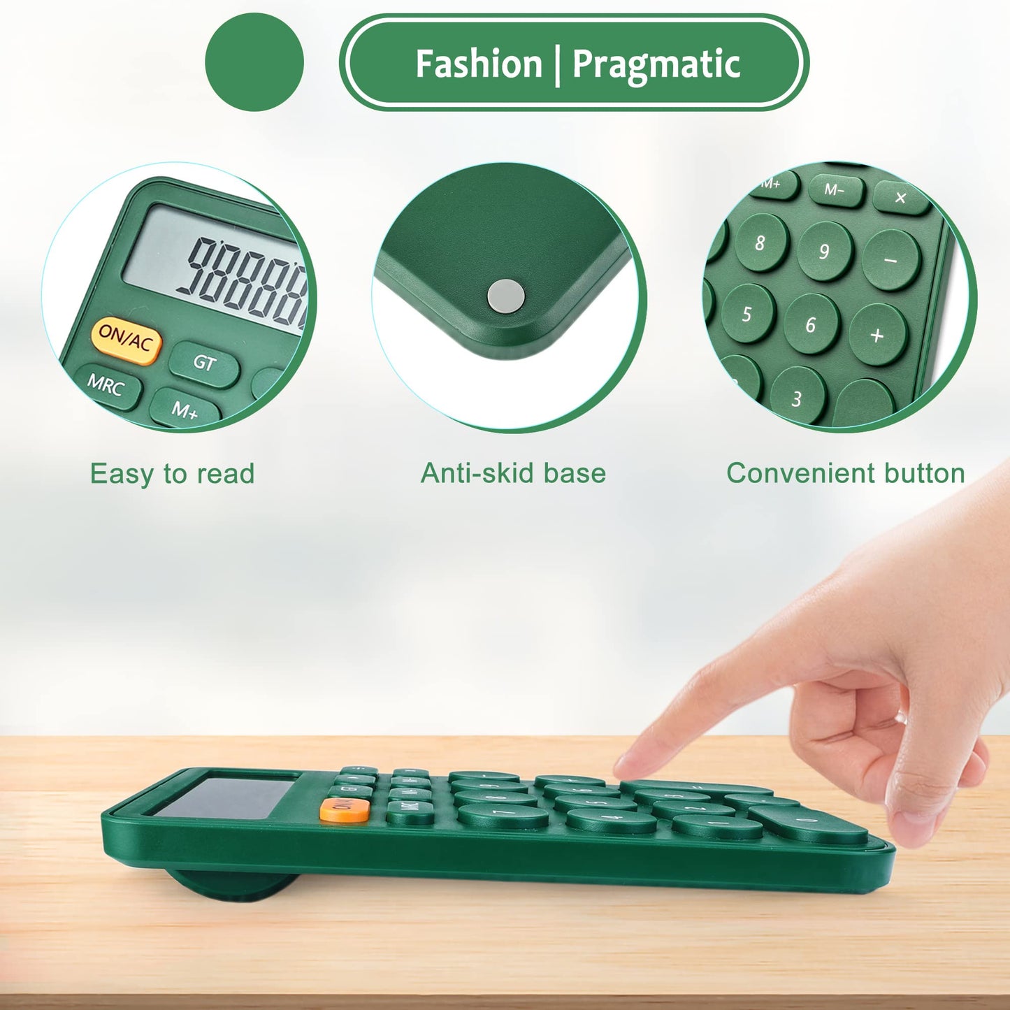 VEWINGL Standard Calculator, 12 Digit Large Display Desktop Calculator with Big Buttons for Office, School, Home & Business