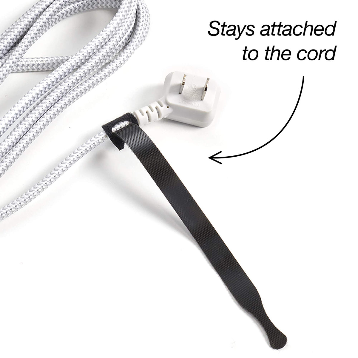 Wrap-It Storage Self-Gripping Cable Ties, 8-inch, 100-Pack (Black) - Cord Ties, Cord Wraps, Cable Straps, Wire Ties, Wire Organizer for Cord