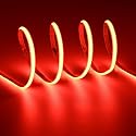 TOPAI 4mm Ultra Thin COB LED Strip Red 620-625nm 16.4ft, DC 12V Dotless High Density 400LEDs/M 7W/M, CRI>90 Cuttable Flexible with 3M Adhesive