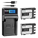 Kastar Battery (X2) & LCD Slim USB Charger for Canon NB-2L NB-2LH NB-2L12 NB-2L14 NB-2L24 BP-2L5 BP-2LH and Canon EOS Digital Rebel XT Xti Cameras