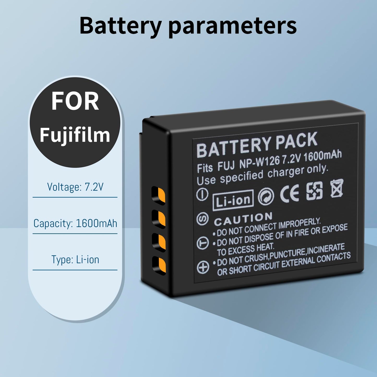 SUGUBU 2-Pack NP-W126/W126S Battery(1600mAh) and LED Dual Charger Compatible with Fujifilm X100V X100VI X100F X-T100 X-T200 X-T1 X-T2 X-T3 X-T10 X-T20