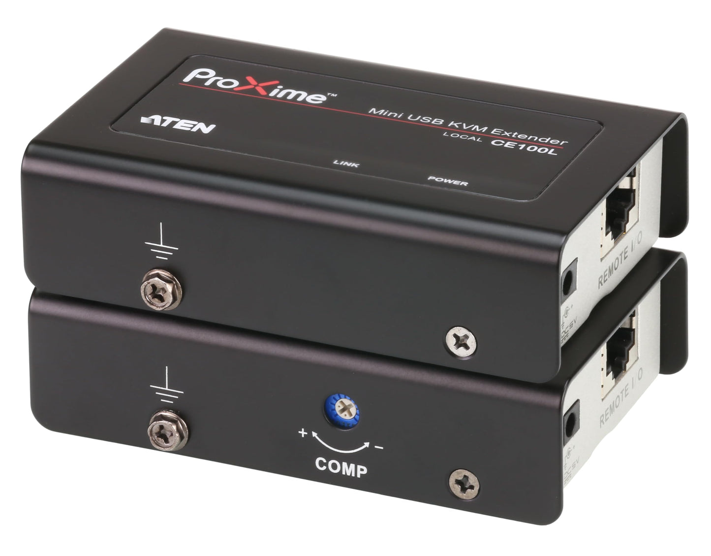 ATEN CE100 USB VGA Mini KVM Extender Cat 5 Includes CE100L Local Unit and CE100R Remote Unit Up to 1920 x 1200 Extends Local PC VGA/Keyboard/Mouse