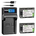 Kastar Battery (X2) & LCD Slim USB Charger Replacement for Sony NP-FP51 NP-FP50 and DCR-30 DVD203 DVD305 DVD92 HC20 HC21 HC26 HC30 HC32 HC36 HC40 HC42