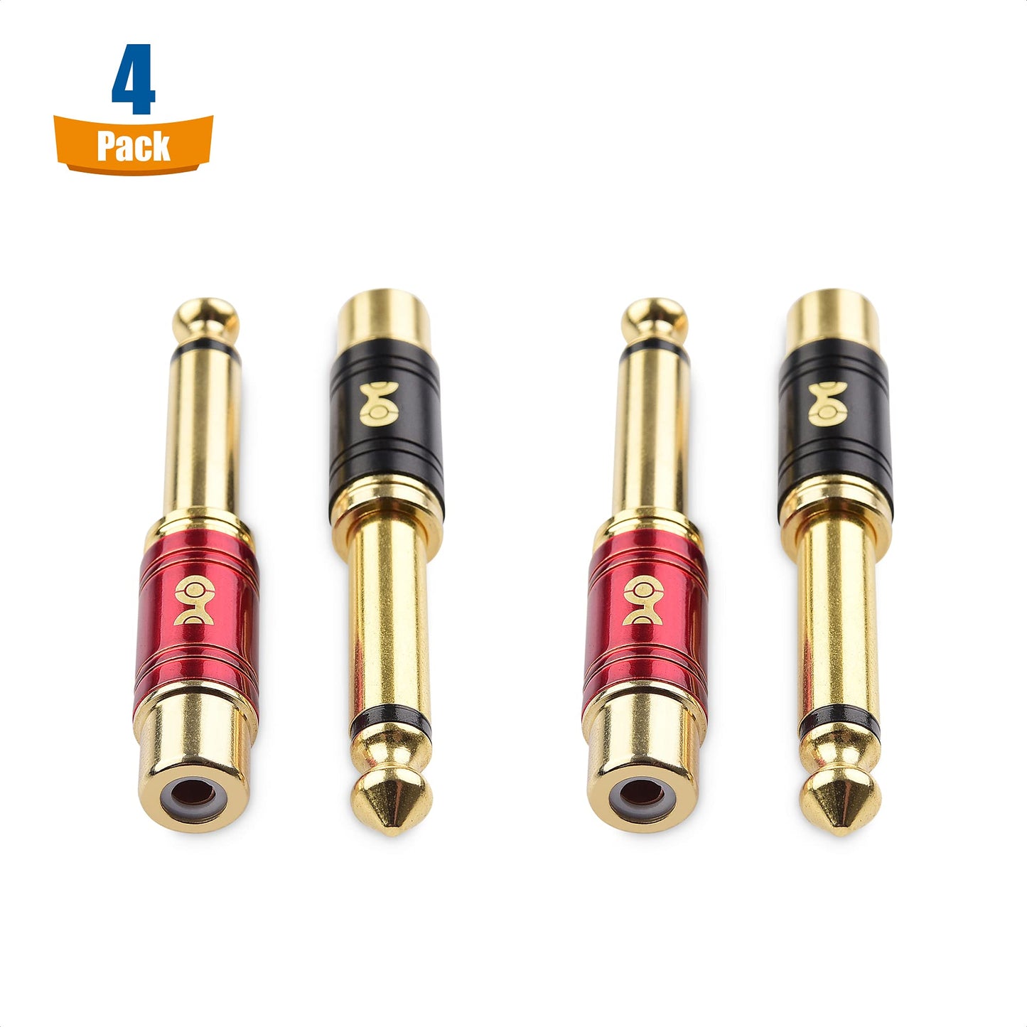 Cable Matters 4-Pack RCA to 1/4 Adapter (1/4 to RCA Adapter)