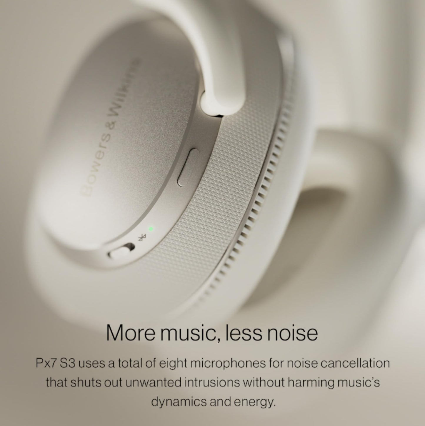 Bowers & Wilkins Px7 S3 Wireless Headphones Over Ear Noise Cancelling, Active Noise Cancelling & Transparency Mode, Hi-Res Sound, Bluetooth, 30-Hr…