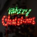 16Inch Merry Christmas Decoration Lights, Christmas Window Silhouette Lights, Double Side Sign Lamp Decoration for Holiday Indoor Wall Door Glass