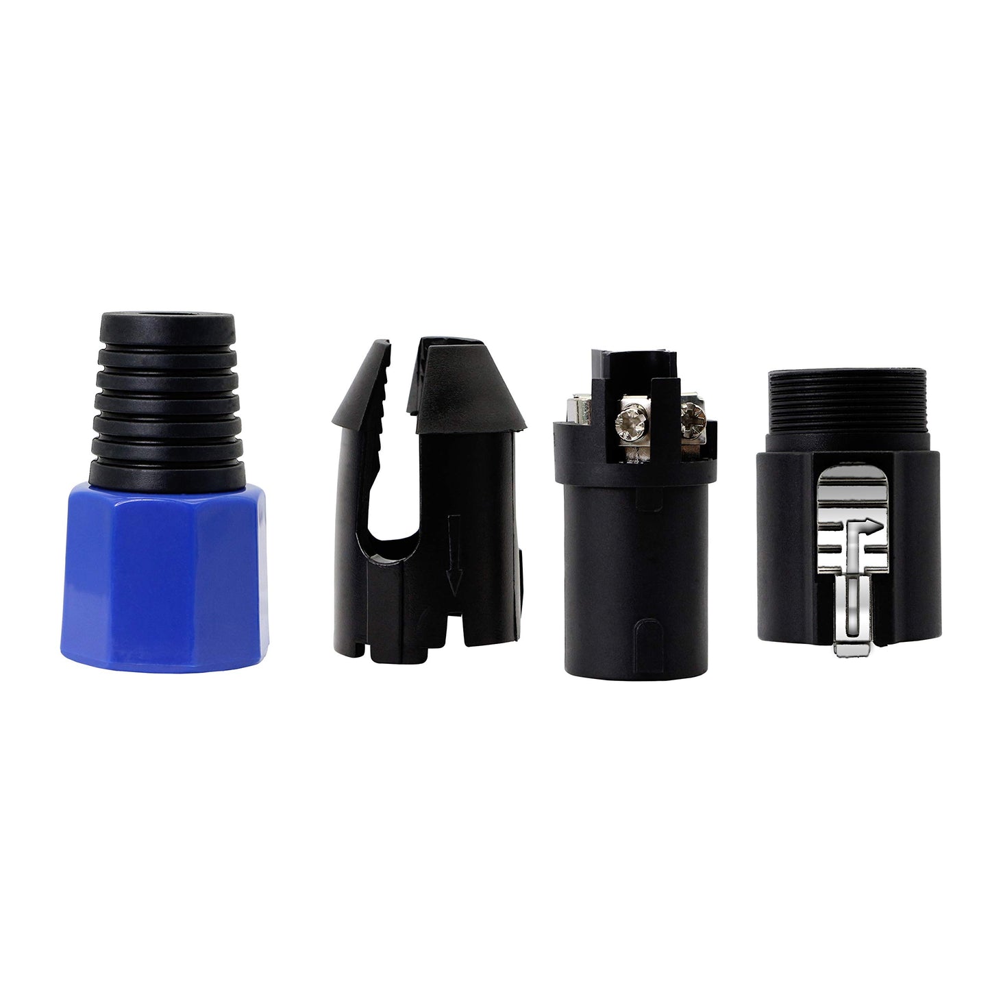 Speakon NL4FC?GELRHONR NL4 Connector Round Speaker Plug Twist Lock 4 Pole Speaker Plug Compatible with Speakon NL4FC, NL4FX, NLT4X, NL2FC, NA4LJ