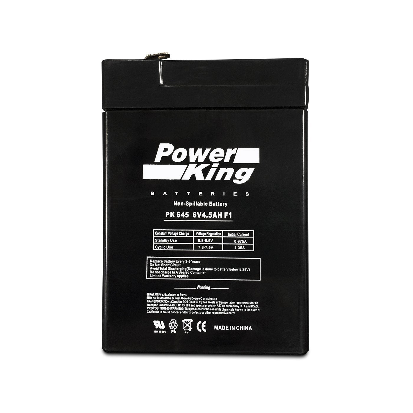 AMERICAN HUNTER Rechargeable Battery 30008 6 Volt Lead Acid 4.5 mAh