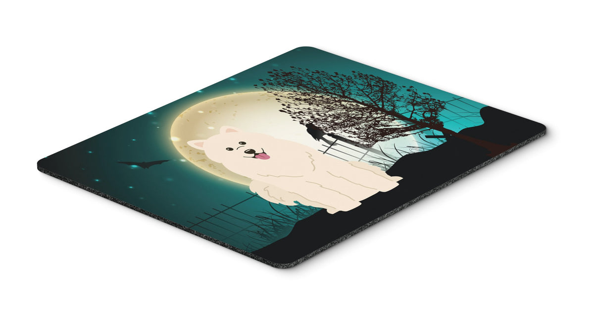 Caroline's Treasures BB2220MP Halloween Scary Samoyed Mouse Pad, Hot Pad or Trivet for Home Office Gaming Working Computers Laptop Mouse Mat,Washable