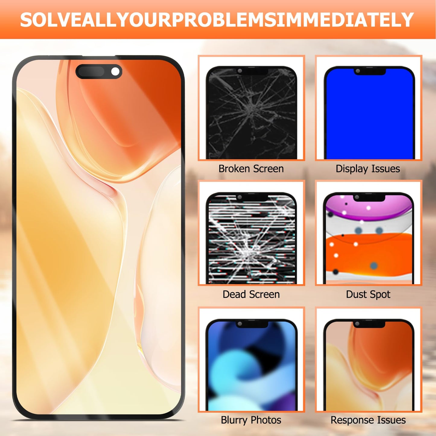 INCELL for iPhone 14 Pro Max Screen Replacement for iPhone 14 Pro Max LCD Display A2894 A2651 A2893 A2895 LCD Digitizer Touch Screen Assembly Repair