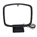 HQRP HiFi AM Loop Antenna Compatible with Audio Receiver Systems + HQRP Coaster