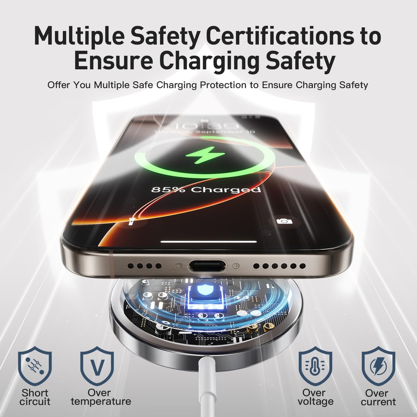 RYND 2026 Latest Magnetic Wireless Charger for iPhone: Mag Safe Charger Fast Charging Pad Compatible with iPhone 17 16 15 14 13 12 Pro Max Plus