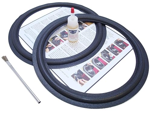 Pioneer 12" Flat Attach Speaker Foam Surround Edge Repair Kit - 2 Speaker Kit - Compatible with Pioneer CL-100, CL100, CS-9000, CS9000, CSD-9001