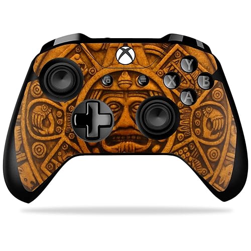 MightySkins Skin Compatible with Microsoft Xbox One X Controller - Carved Aztec | Protective, Durable, and Unique Vinyl Decal wrap Cover | Easy