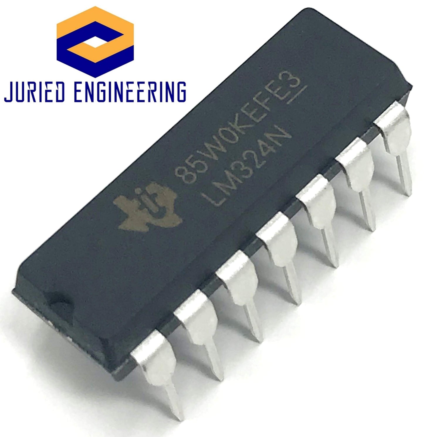 Juried Engineering LM324N LM324 Quadruple Independent High-Gain Frequency-Compensated Operational Amplifier Op-Amp IC DIP-14 14-PIN DIP