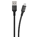 Scosche i3B1SG-SP MFi Certified Strikeline Sync Braided Lightning Charging Cable for All Lightning Devices, 1 Feet, Black