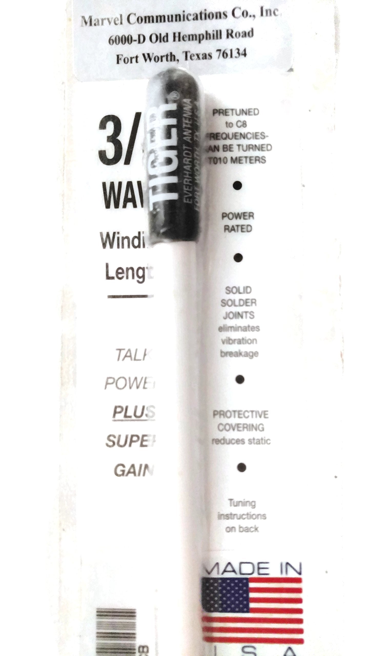 Everhardt TSM3-W 3/4 Wave 3 ft Fiberglass œSuper Flex CB Radio Antenna - White