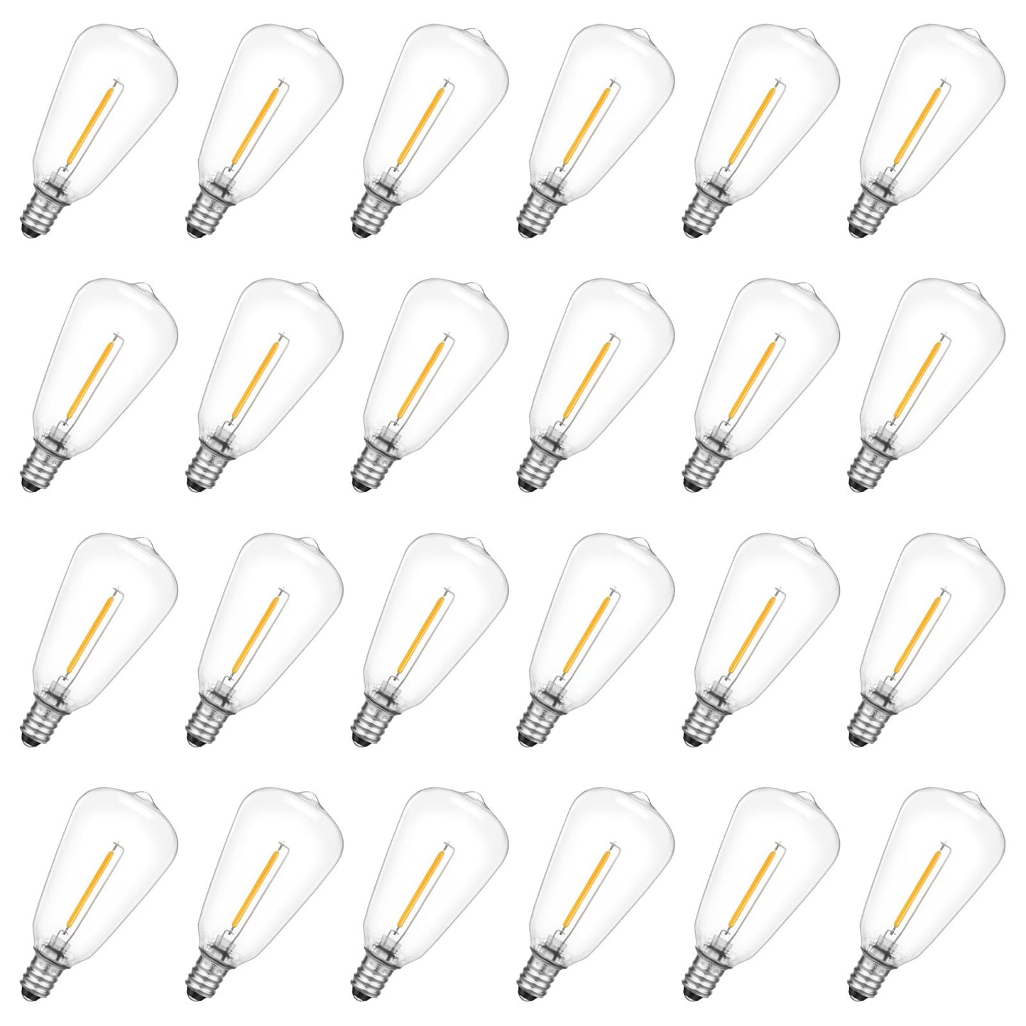 VISTERLITE E12 Base ST38 LED Replacement Bulbs for Outdoor String Lights