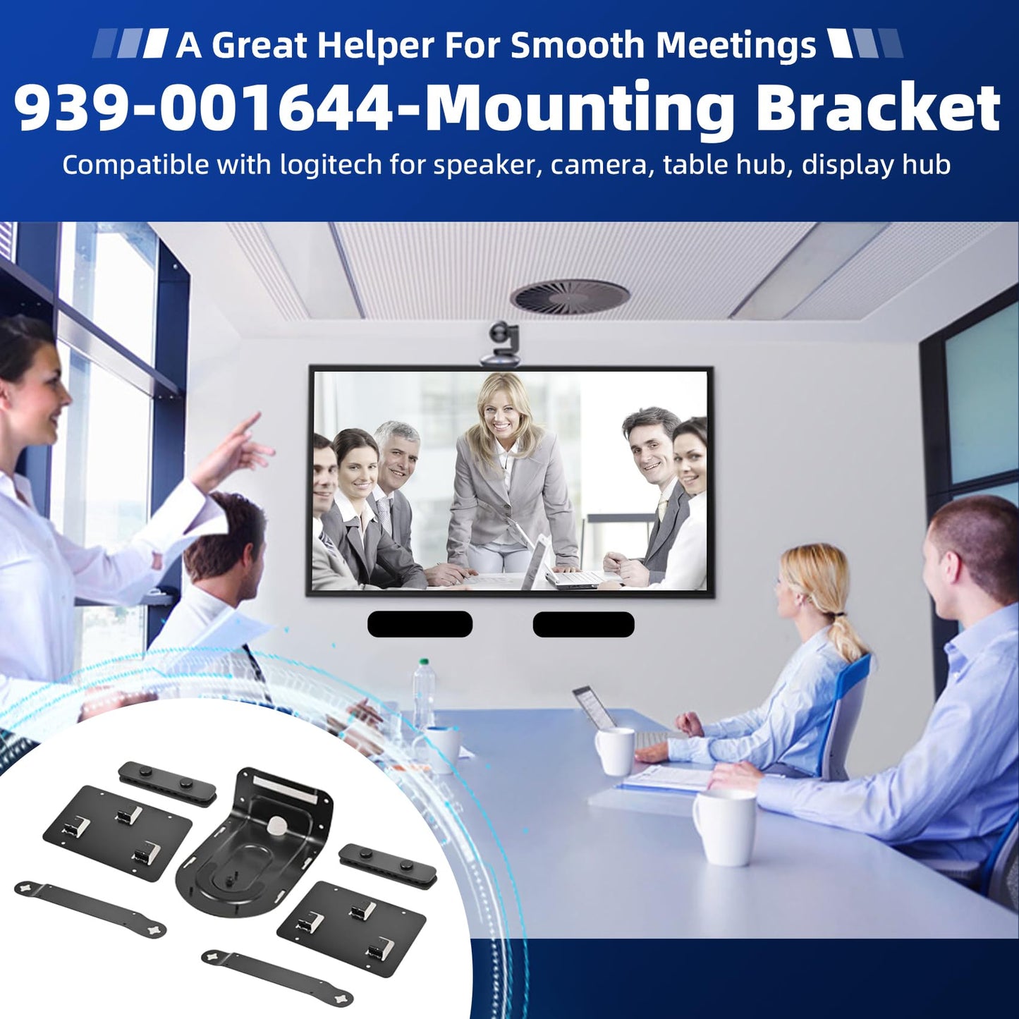 Opergen Video/Rally Mounting Kit Compatible with Logitech Rally and Rally Plus Mounting Bracket for Speakers, Cameras, Desktop Hubs, and Display Hubs