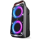 Foxdawn Portable Bluetooth Speaker: 240W Peak Powerful Loud Sound Deep Bass Wireless Boombox Large Subwoofer 15 Hours Battery Life Fast Charging