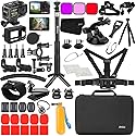 Husiway Accessories Bundle for DJI Osmo Action 5 Pro/Action 4/3 Waterproof Case Diving Housing Silicone Case Glass Screen Protector Film Whole Kit 60E