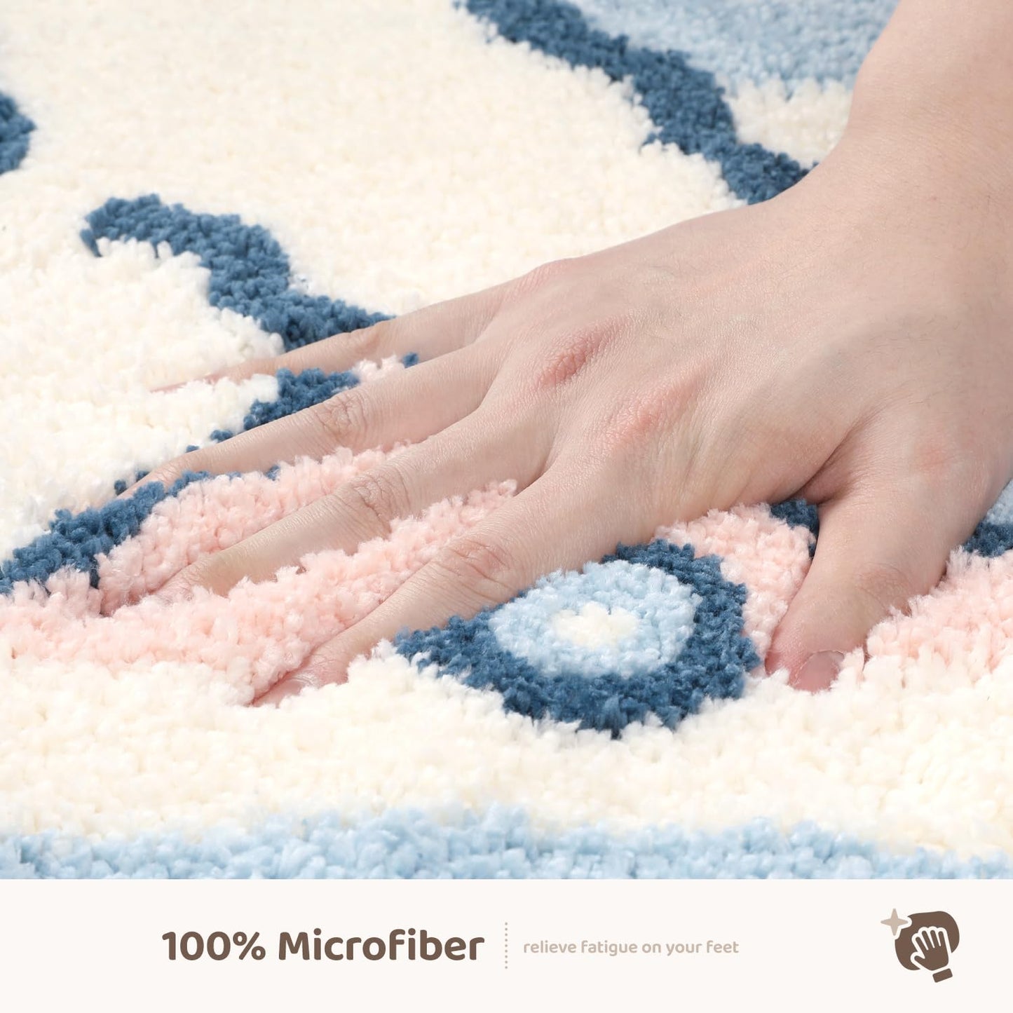 Molesun Rabbit Bathroom Rug Mat, Extra Soft and Absorbent Cute Bath Rugs, Machine Wash Dry, Animal Non-Slip Carpet Mat for Tub, Shower, and Bath…