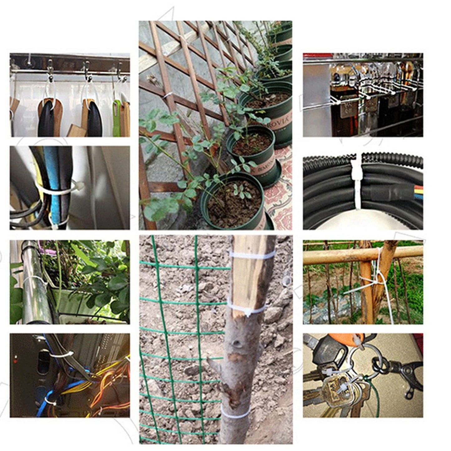 100pcs Cable Zip Ties Heavy Duty, 15-inch Plastic Ties, Adjustable Super Strong Plastic Ties, Tensile Strength of 50 Pounds, Suitable for Indoor