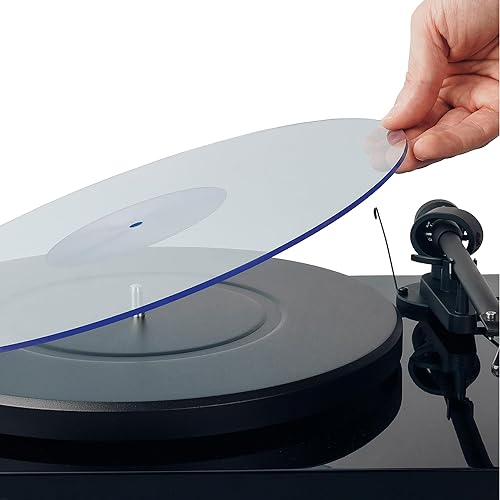 Hudson Hi-Fi Acrylic Turntable Mat - 11.75” Anti-Static Turntable Slipmat with Label Recess - 1/8” Thick Acrylic Platter Mat for Vinyl LP Record