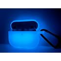 Silicone Shockproof Cover Case for Airpods Pro 3 Generation (2025) - (Glow in Dark Blue)
