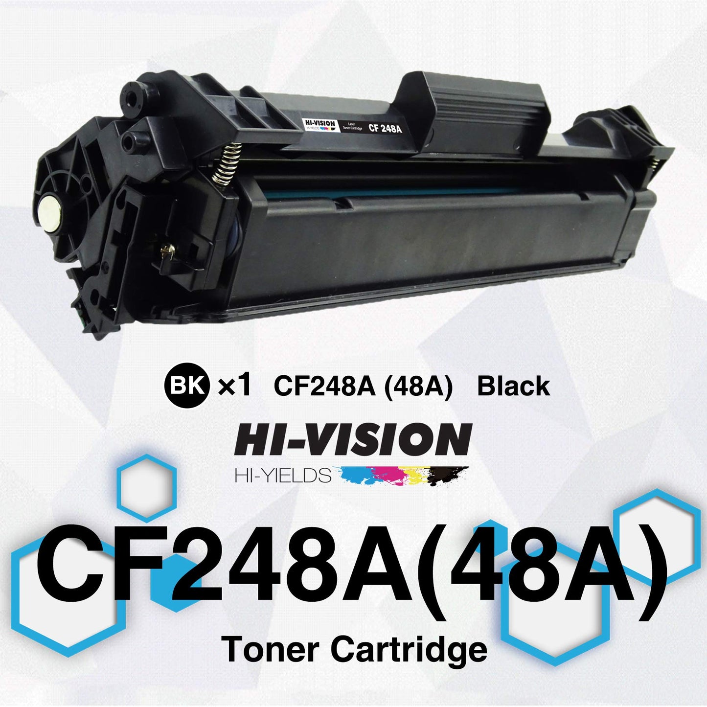 HI-VISION HI-YIELDS Compatible Toner 48A Toner Cartridge for CF248A Used for Pro M15w M15a M16w M16a MFP M29w M29a M28w M28a Printer, (1-Black Pack)