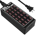 USB Charging Station, 100W/20A 24 Port Desktop Multiple Device Charger Station, Multi Ports Fast Phone Charging Station Organizer, Suitable for School