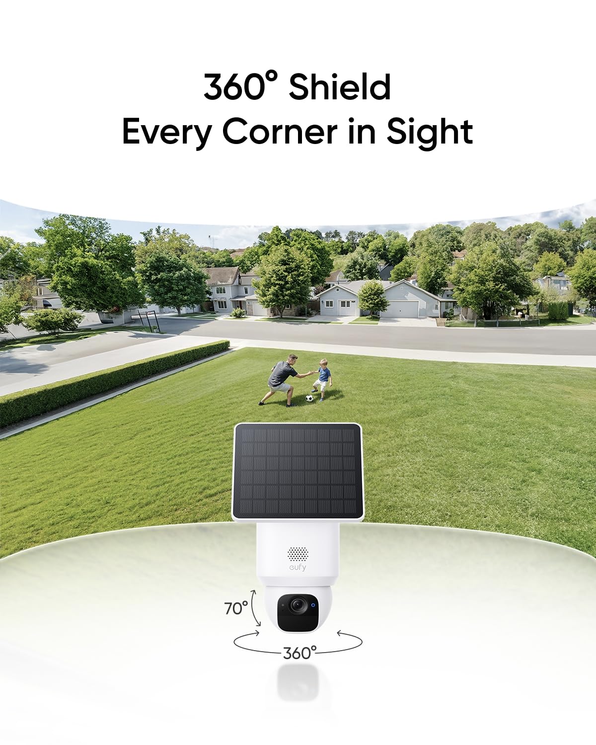 eufy Security SoloCam E30, 2-Cam Kit, Security Cameras Wireless Outdoor, Solar Camera Outdoor Wireless, 360° Pan, AI Tracking, 2K Clarity, No Monthly