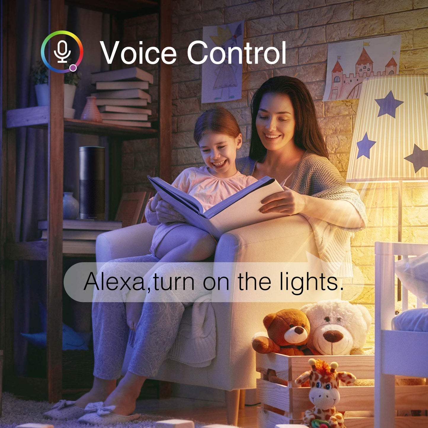 Beantech Wi-Fi Smart Light Bulb(RGB+W) 4 Pack, Full Color Changing Light Bulb-Compatible with Alexa and Google Assistant
