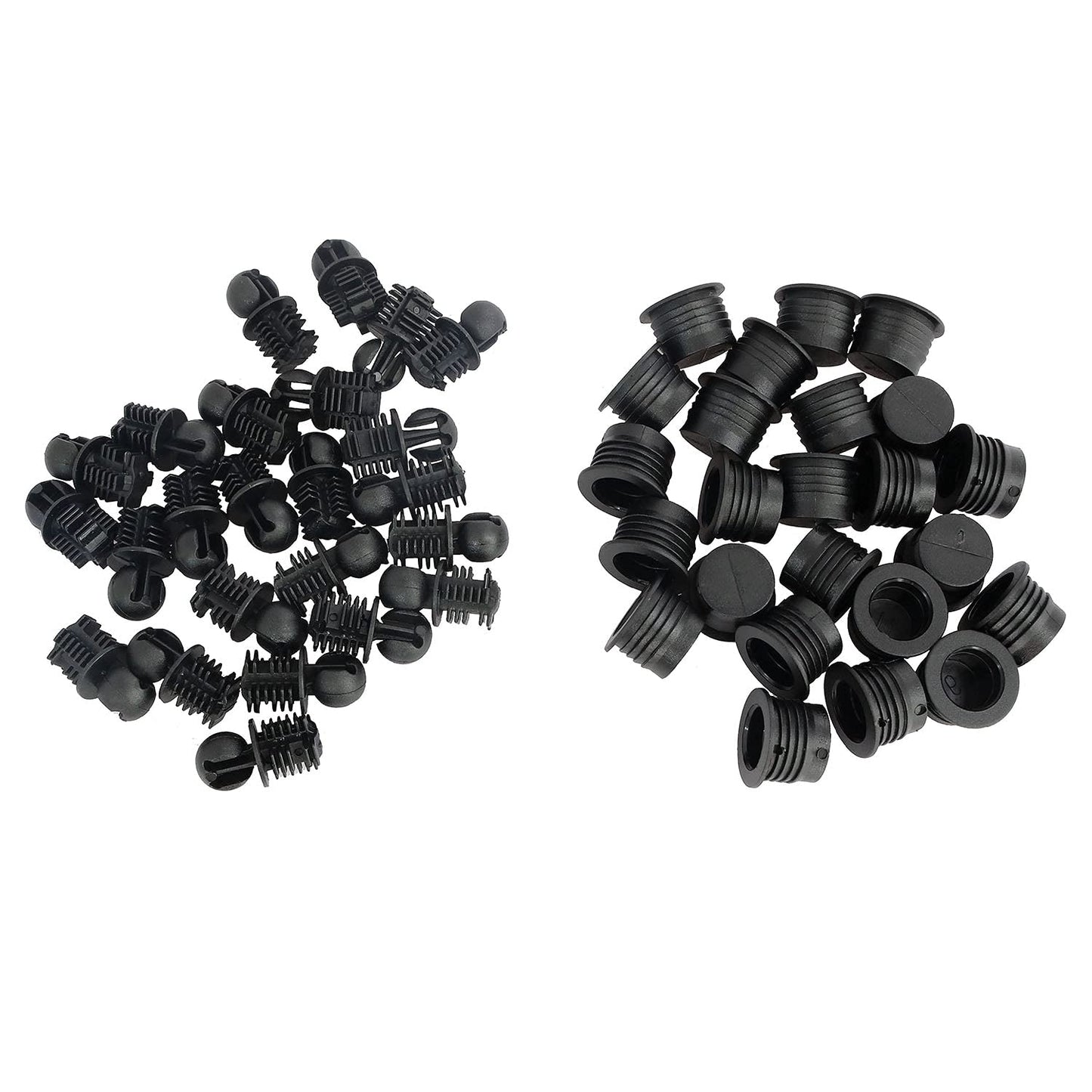 Longdex Speaker Grill Guide 24Pairs Black Plastic Ball and Socket Type Grill Guides Pegs Cloth Buckle Screws Speaker Parts Accessories