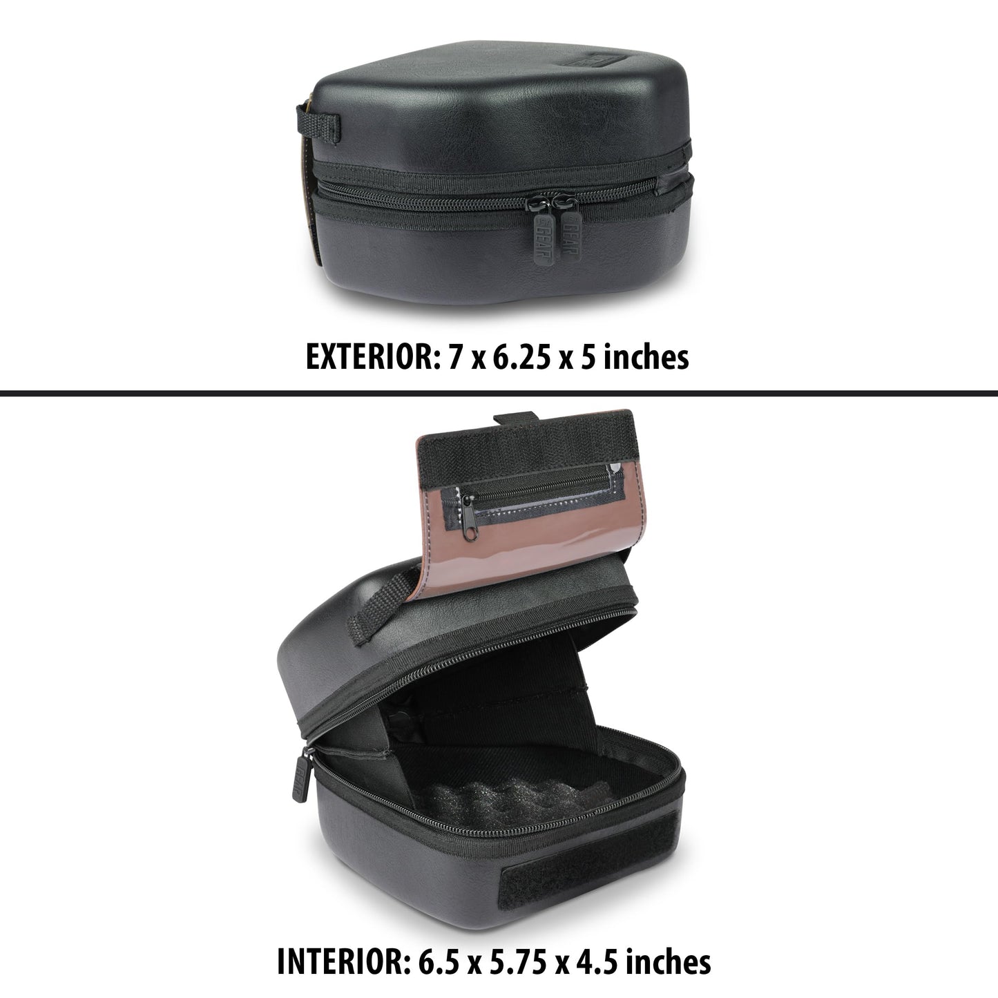 USA Gear Hard Shell Camera Case for DSLR & Mirrorless Cameras, Compatible with Canon, Nikon, Sony & Fujifilm - Fits EOS R100, Rebel T7 / 2000D, Nikon