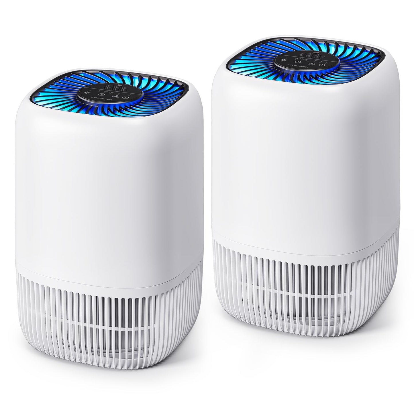 2 Pack of Air Purifier with High Efficience Filter, Fragrance Sponge Night Light Vital Breeze Timer 22dB, for Dust Pollen Smoke Odors, Office