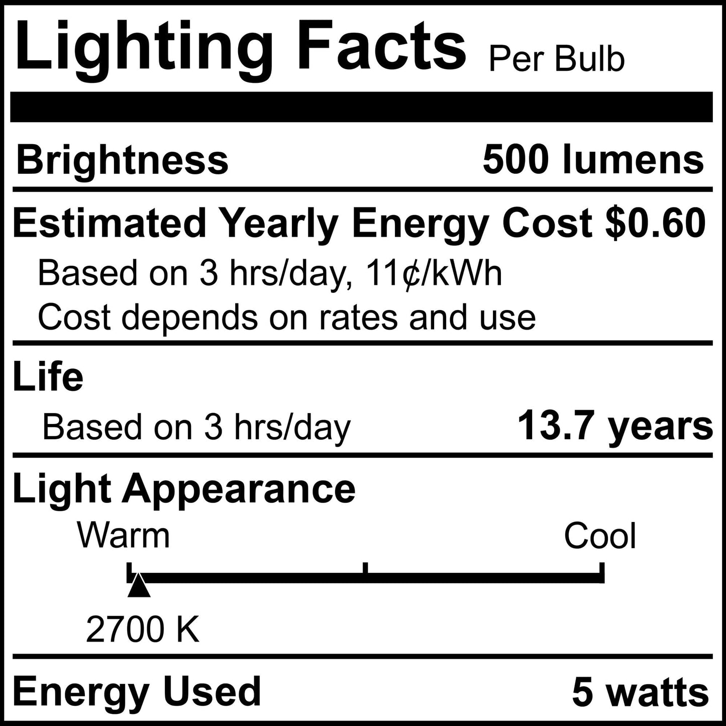 Bulbrite LED Filament T9L Bulb, 2700K, Fully Compatible Dimming, 5W, E26 Base, 350 Lumens, 120V, CRI 90, Warm White Light, Decorative