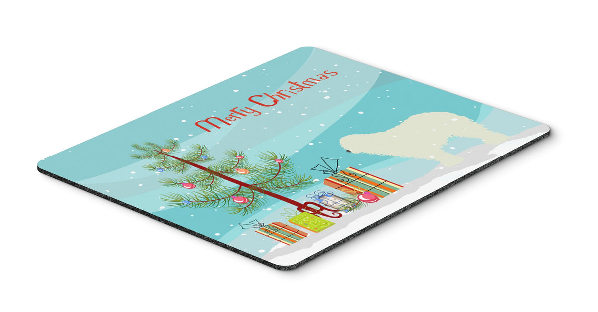 Caroline's Treasures BB2973MP Komondor Merry Christmas Tree Mouse Pad, Hot Pad or Trivet for Home Office Gaming Working Computers Laptop Mouse