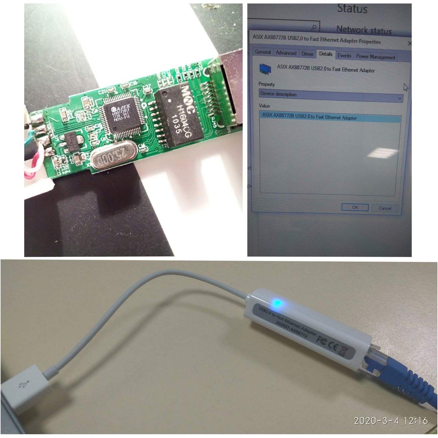 Usangreen USB to RJ45 LAN Ethernet Adapter 100Mbps
