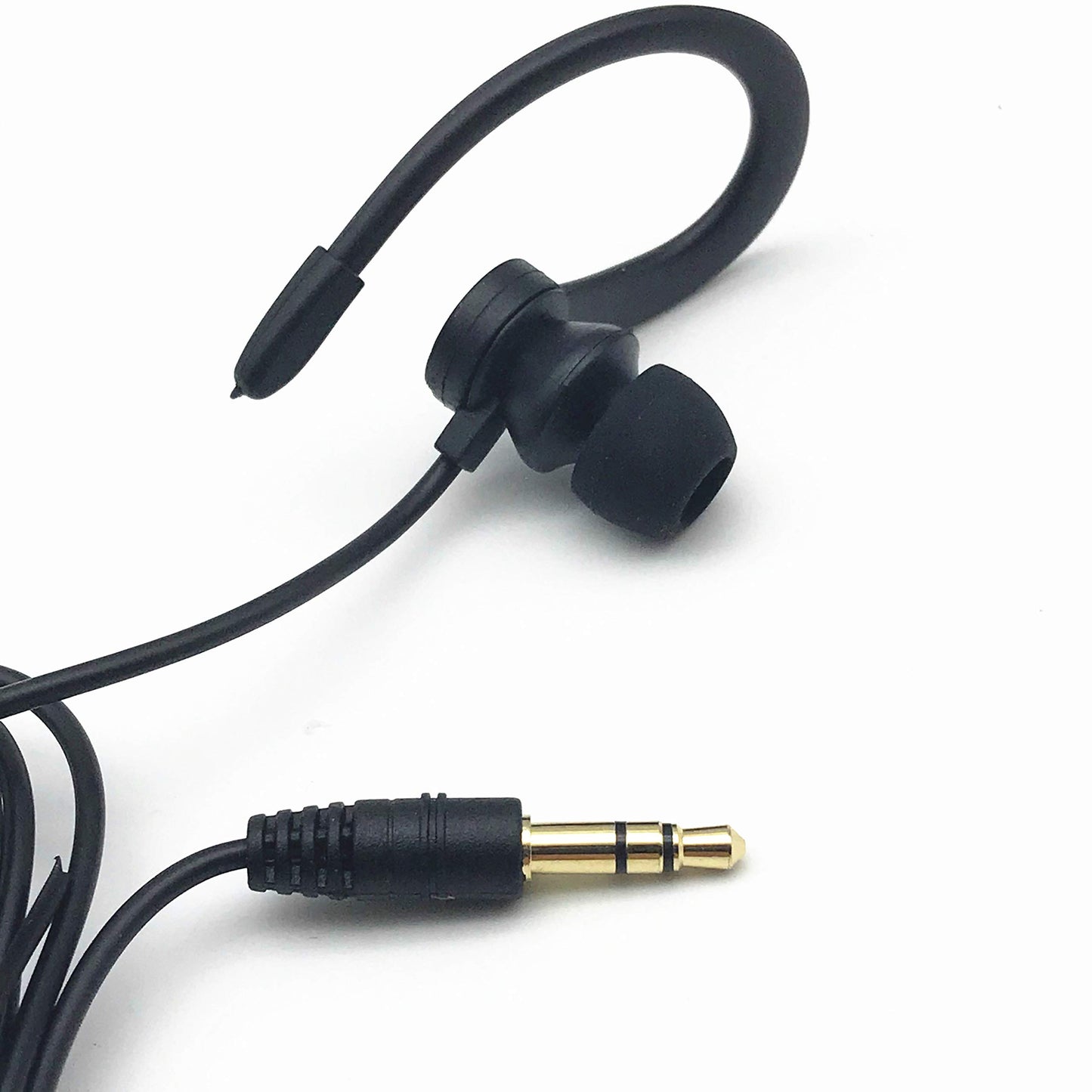 LINHUIPAD Single Side Earphone in-Ear Stereo to Mono Earbuds,3.5mm Plug Ear Hook Earpiece,Compatible Android Smartphones MP3 Players